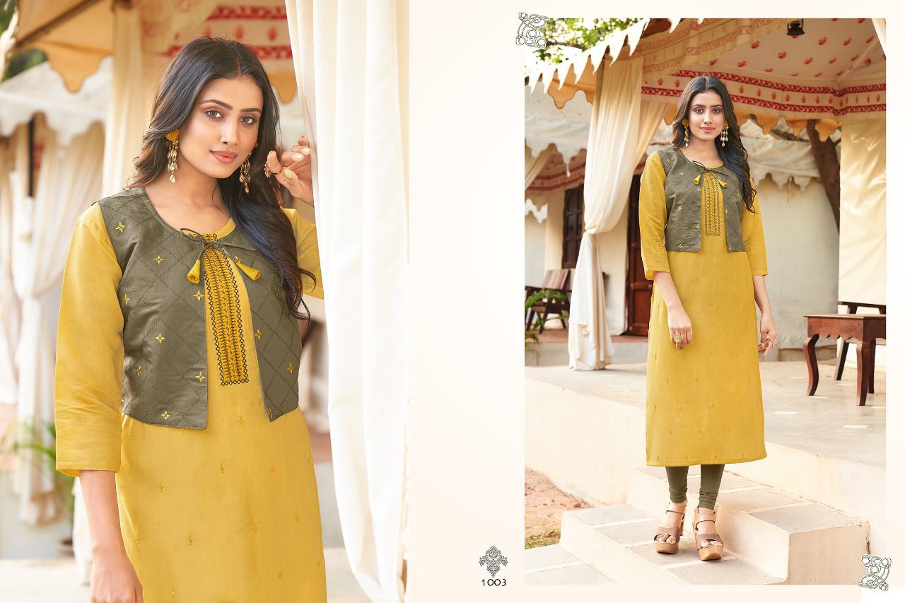 KAPIL TRENDZ MISSION Latest Designer Stylish Fancy Wear Kurti With Jacket Collection